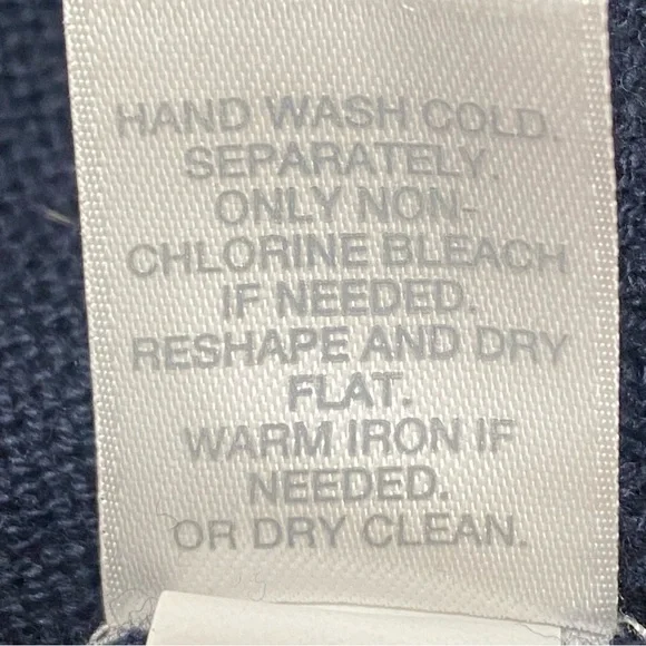 J Jill Open Front Cardigan Navy Silk Wool Blend Pocketed Sweater Minimalist XS - Picture 6 of 7